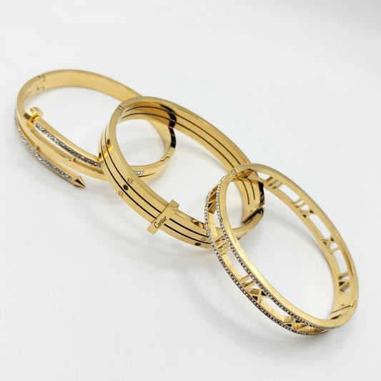 Deal Set 3 Premium Stainless Steel Bangles