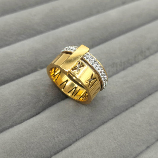 Premium Quality Roman stack stone ring