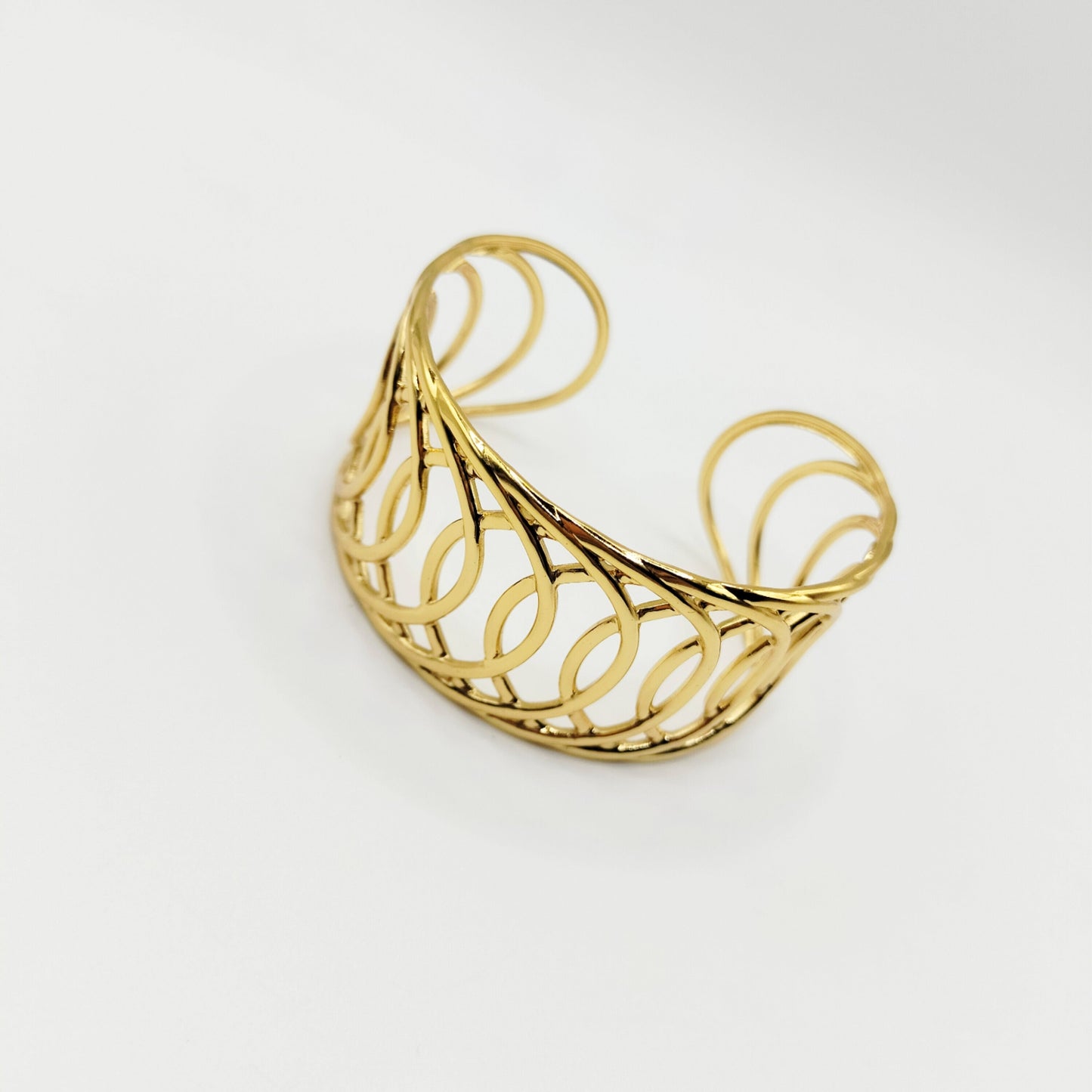 Minimalist Hollow Rounded Adjustable Bangle