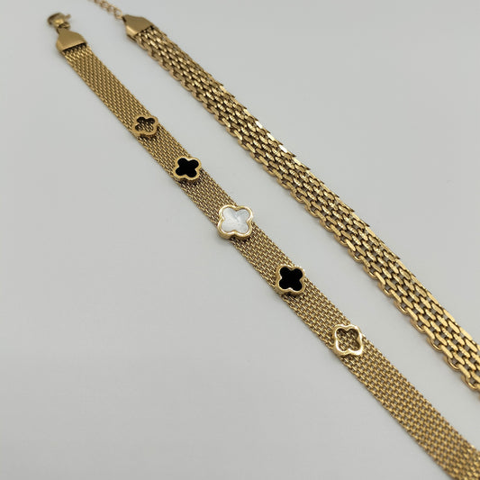 SET OF 2 BRACELETS BEATRIX & CLOVERS BEATRIX