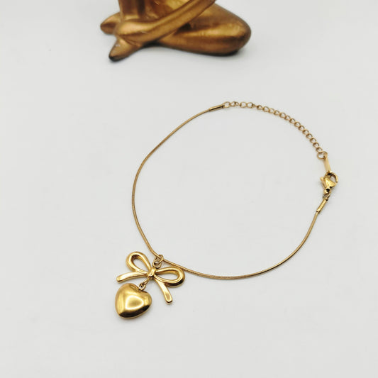 Heart & Bow Bracelet