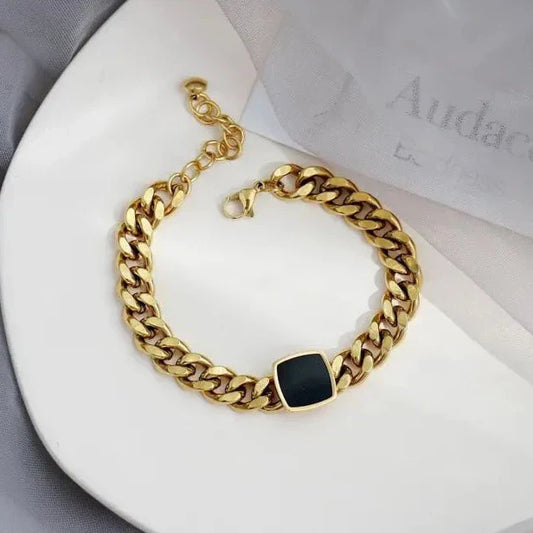 Black Cuban Stainless Steel bracelet