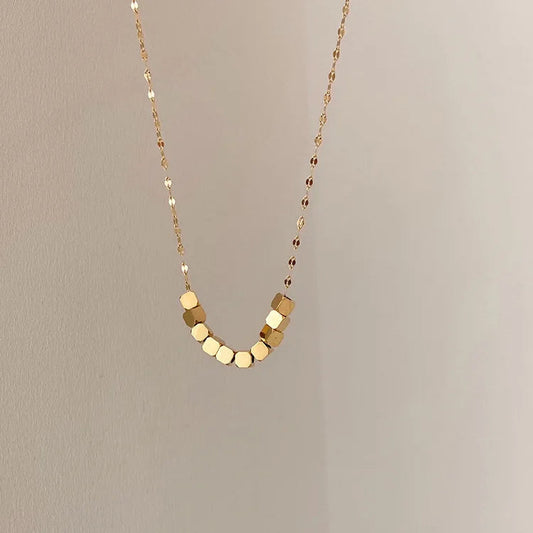 Golden Block Necklace