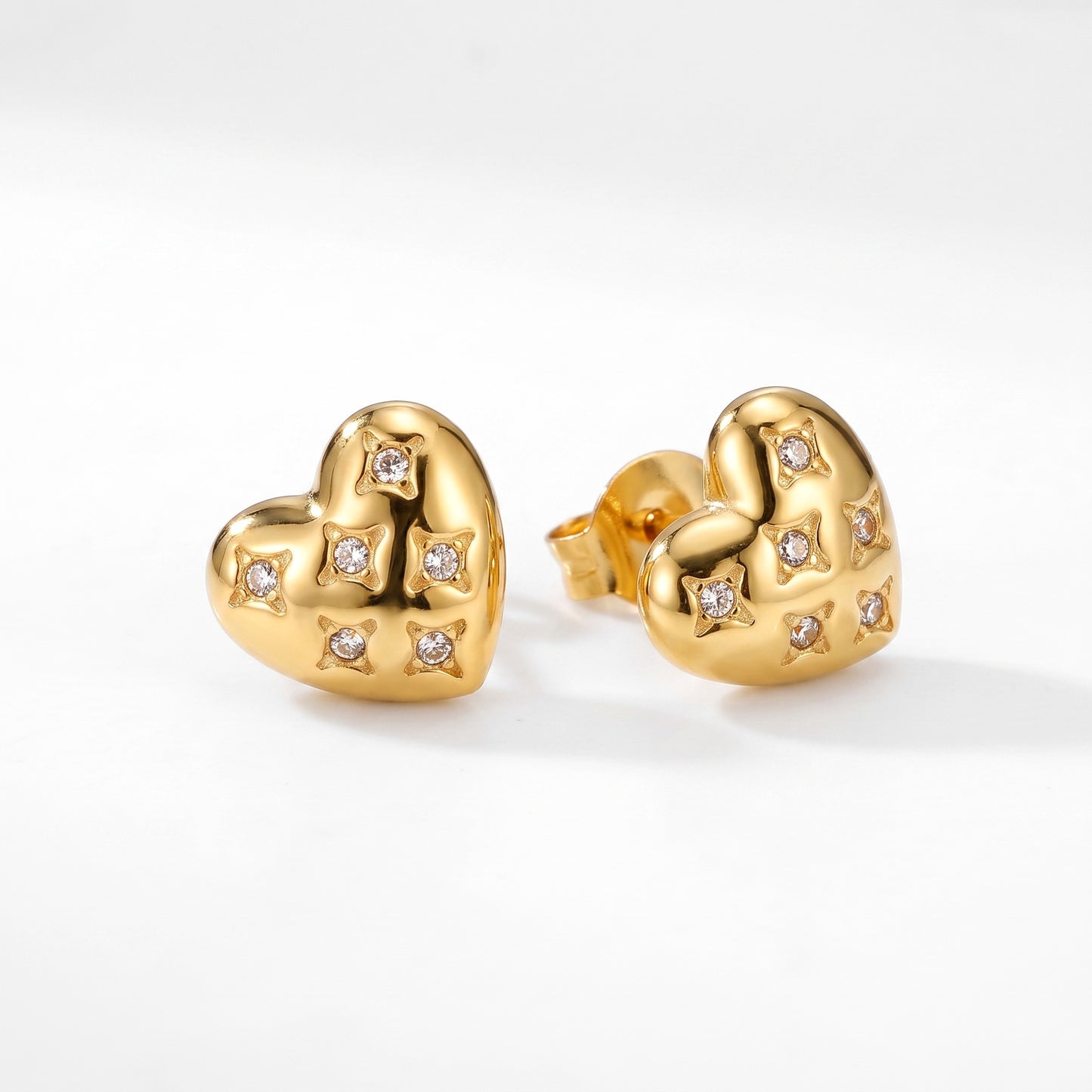 Star Kissed Heart Studs