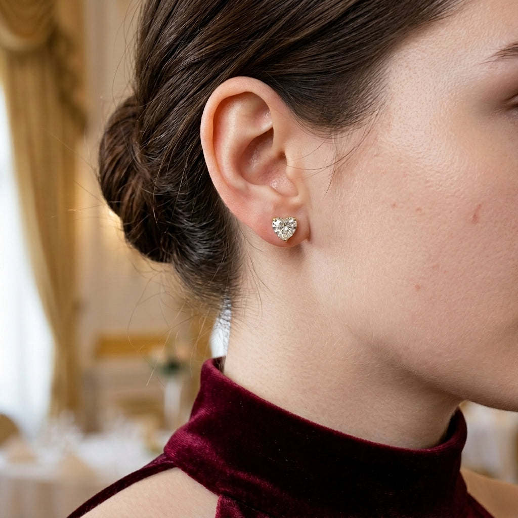 DIAMOND-HEART EARRINGS