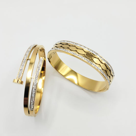 SET OF 2 PREMIUIM BANGLES STAINLESS STEEL