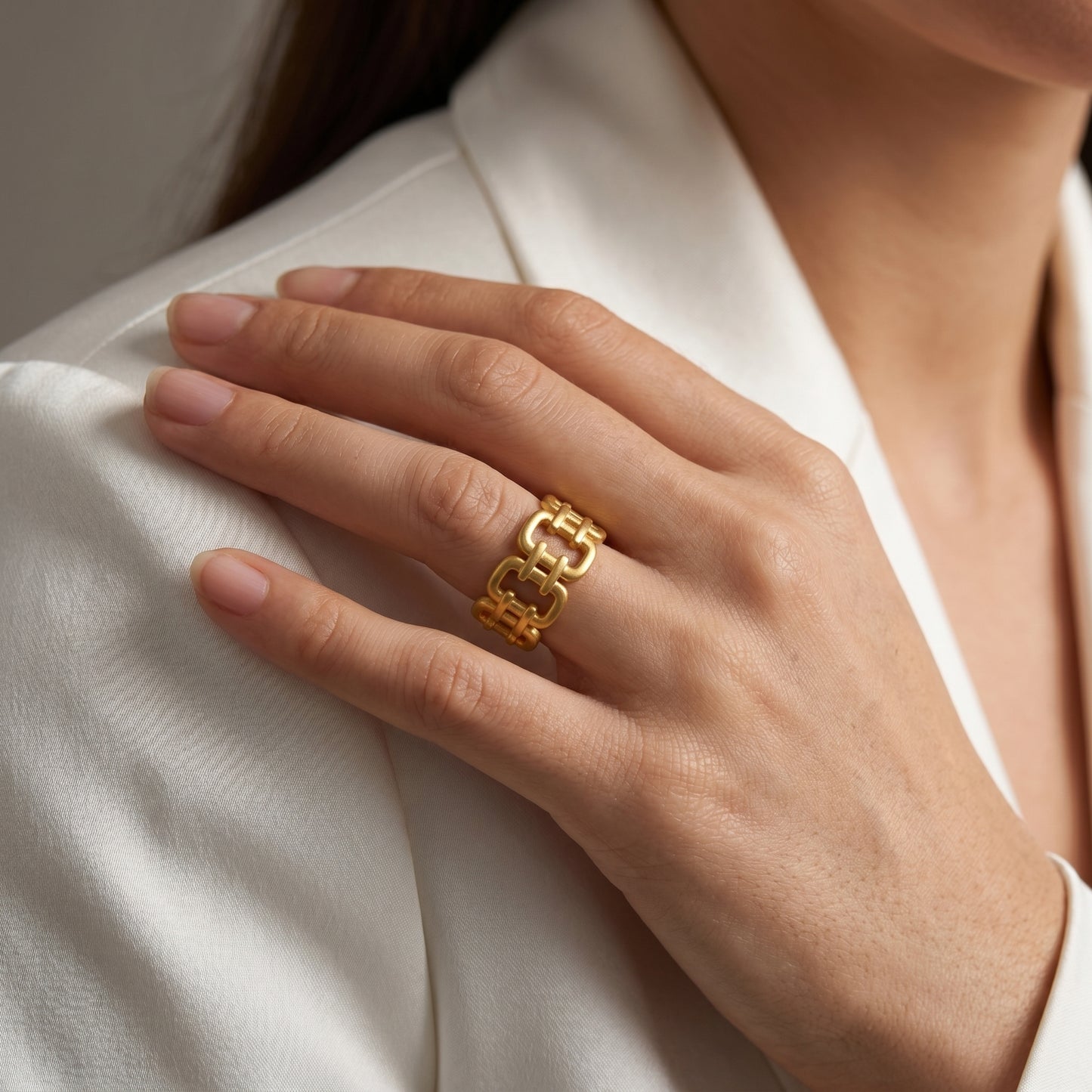 Cuban Link Ring - Adjustable