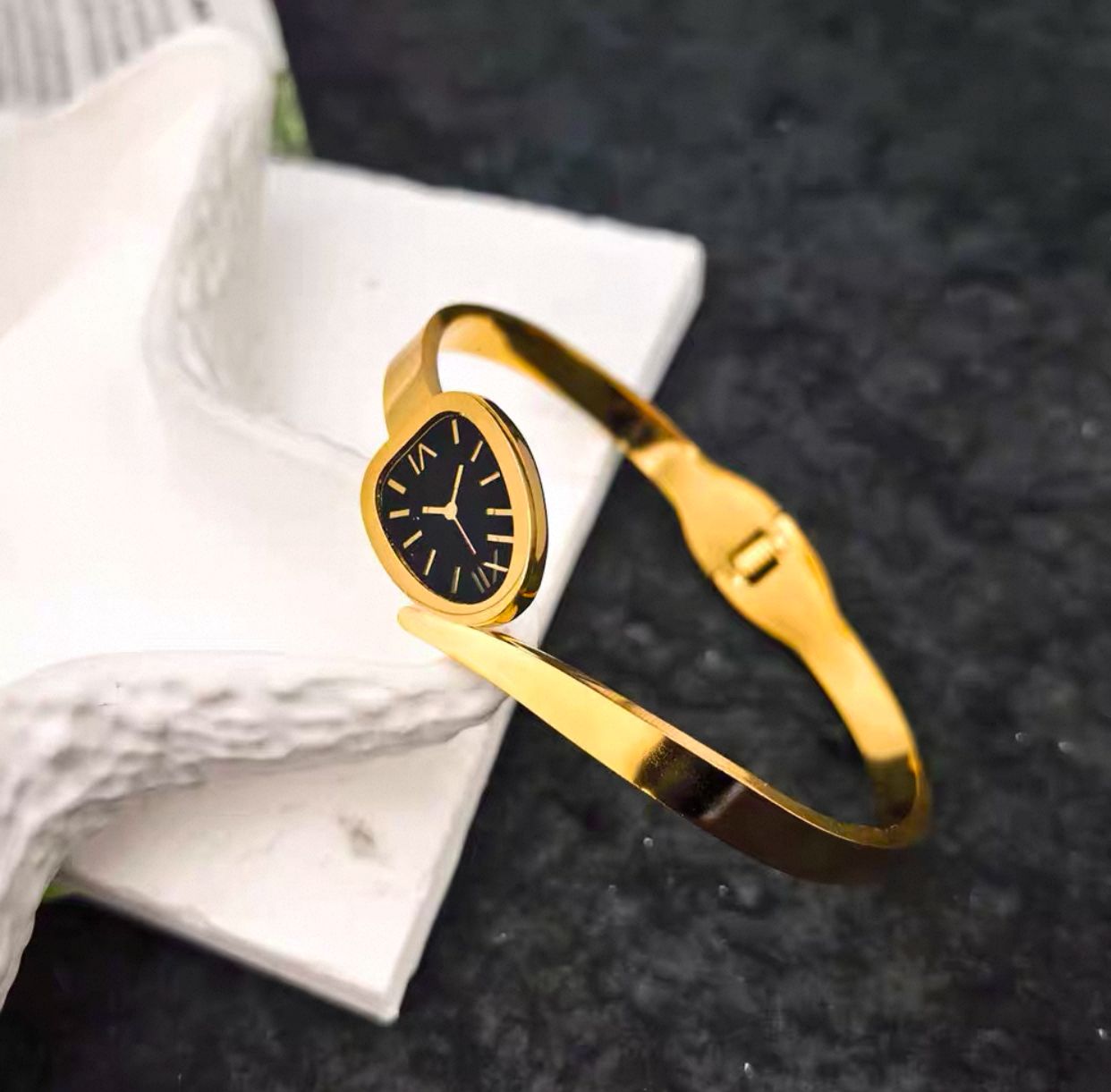 Watch Style Golden Bangle