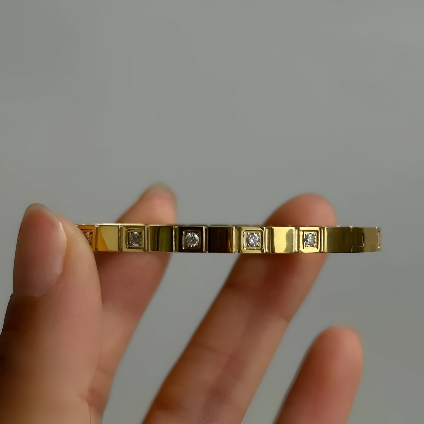 Diamond Ice Cube Bangle