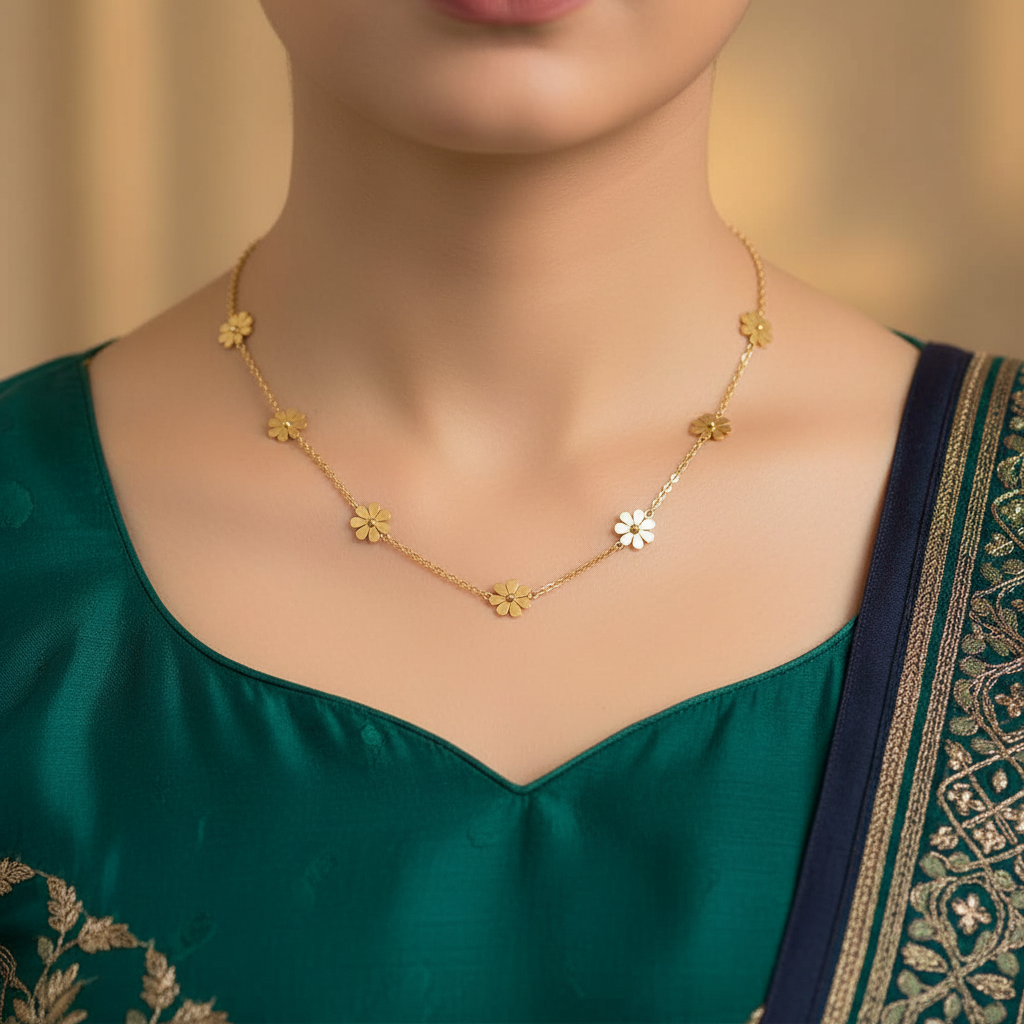 Golden Petal Necklace