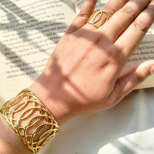 Stainless Steel Bangle Bracelets With Ring