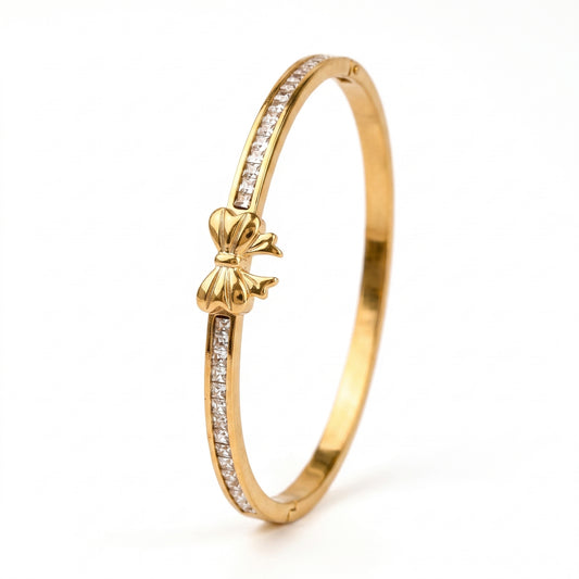 Stone-Studded Ribbon Handcuff