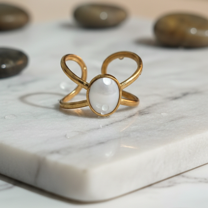 LUNA PEARL RING