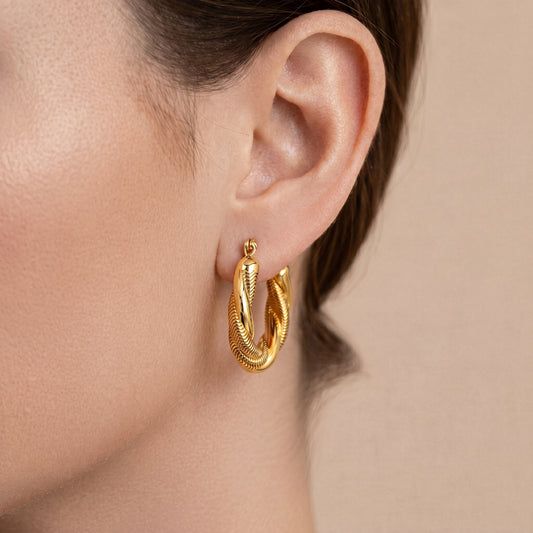 Twisted Hoop Earrings