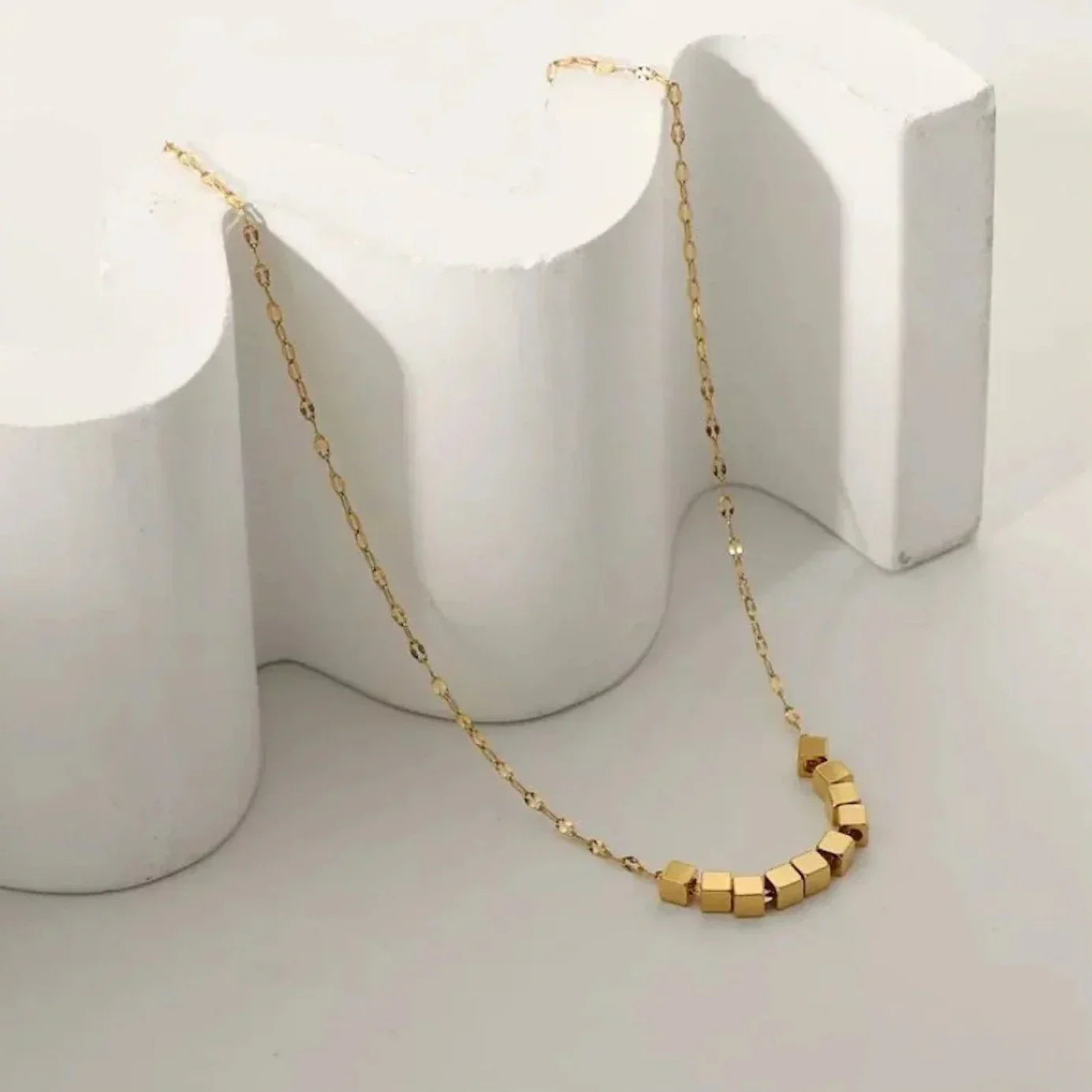 Golden Block Necklace