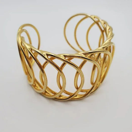 Minimalist Hollow Rounded Adjustable Bangle