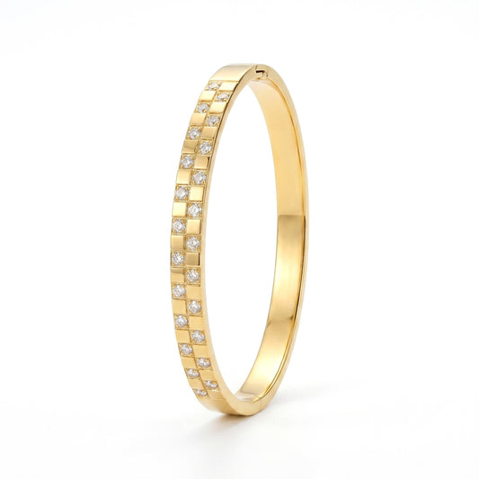 Luxury Square Rhinestone Bangles Bracelets