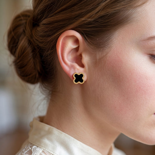 BLACK CLOVER EARRINGS