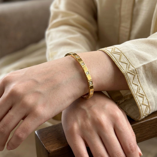 Diamond Ice Cube Bangle