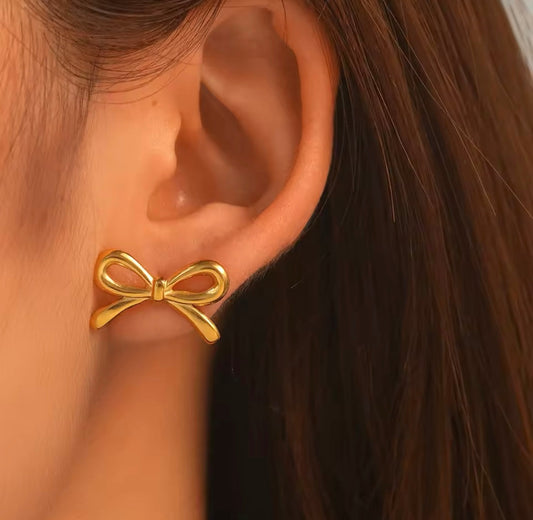 RIBBON EARRING STAINLESS STEEL
