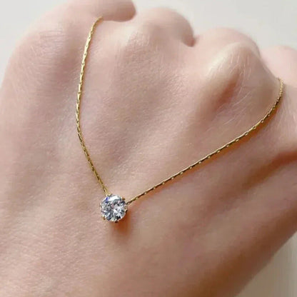 Single Diamond Necklace