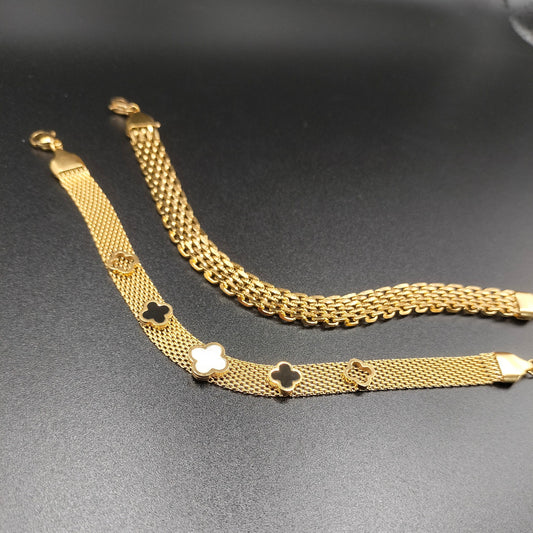 SET OF 2 BRACELETS BEATRIX & CLOVERS BEATRIX