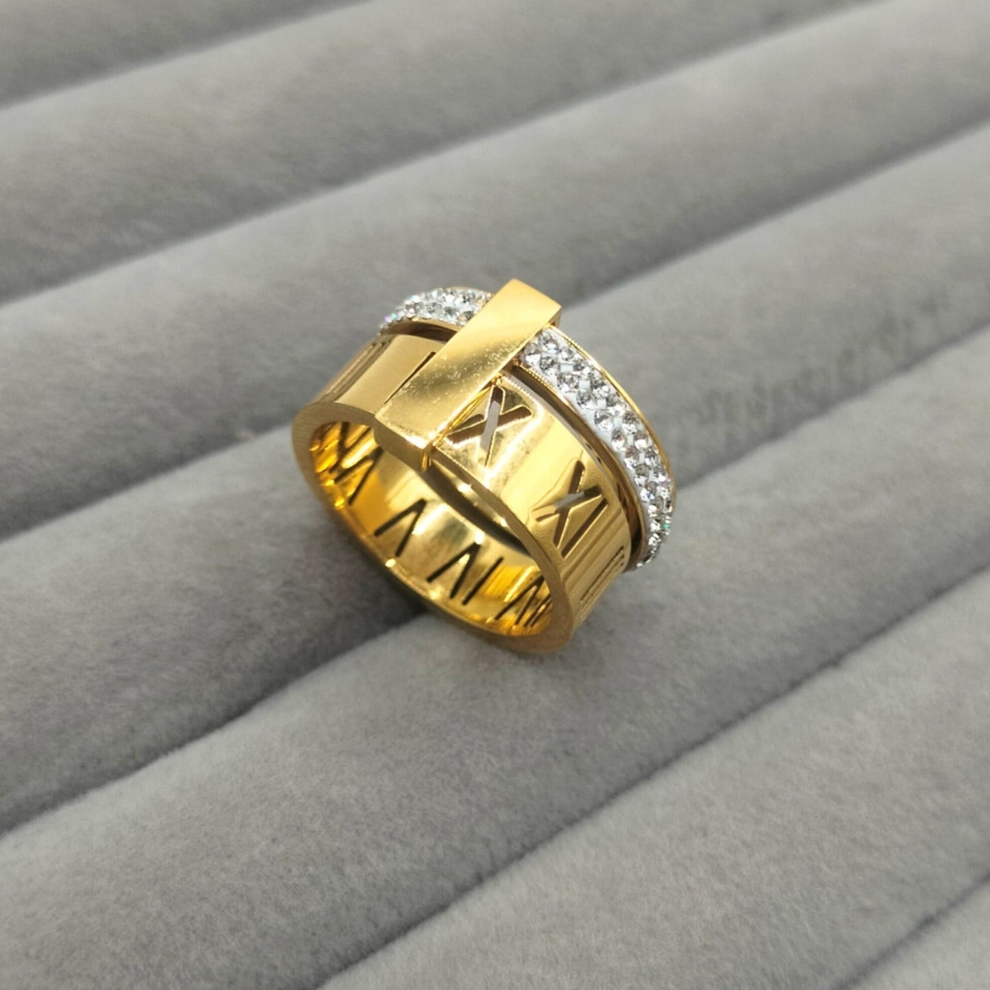 Premium Quality Roman stack stone ring