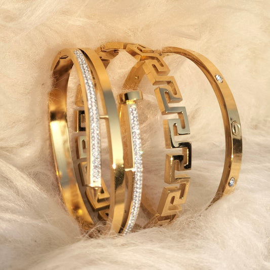 SET OF 3 PREMIUIM STAINLESS STEEL BANGLES