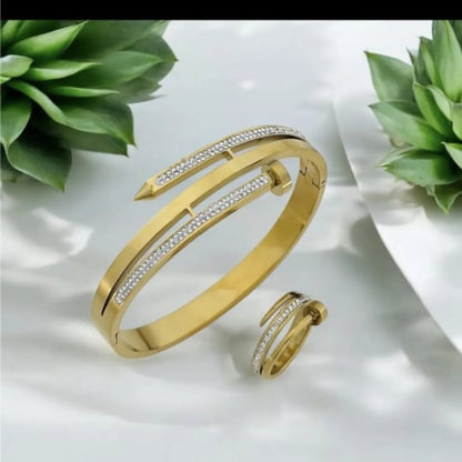 Diamond NAIL  BANGLE & RING