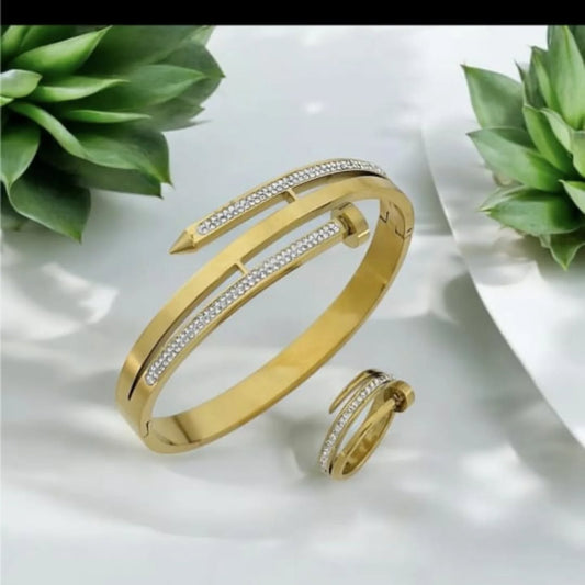 Diamond NAIL  BANGLE & RING
