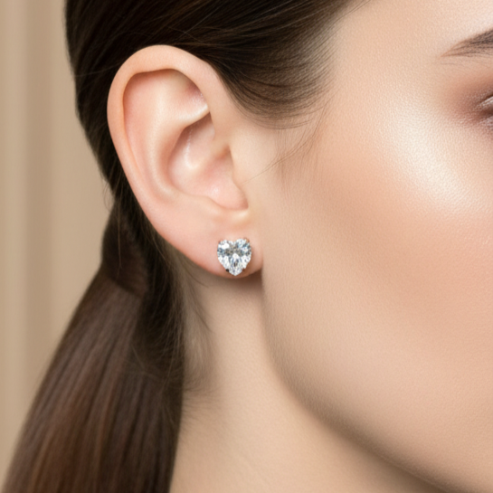 DIAMOND-HEART EARRINGS