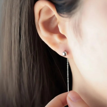 Gold Ball Drop Earrings