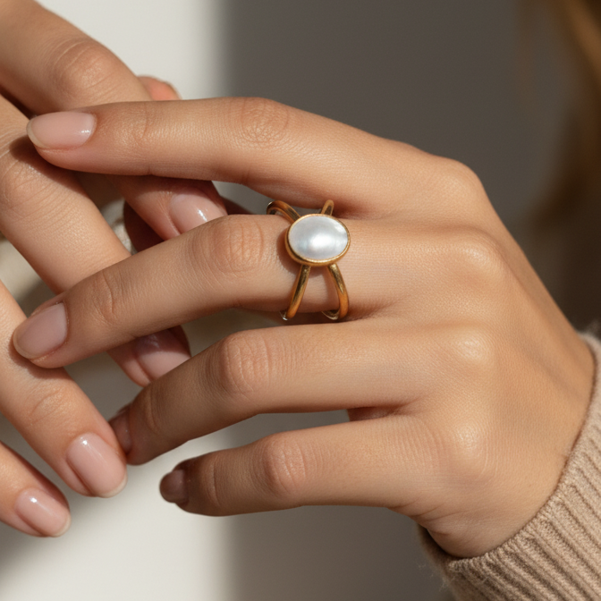 LUNA PEARL RING
