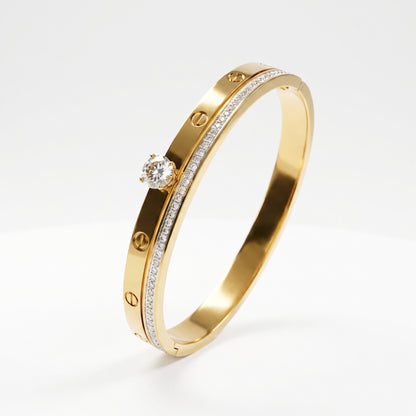 Premium Diamond Bangle - Stainless Steel