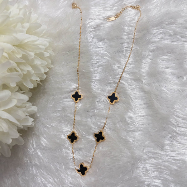 CLOVER SET WITH DOUBLE SIDED NECLACE