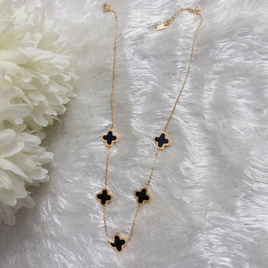 CLOVER SET WITH DOUBLE SIDED NECLACE