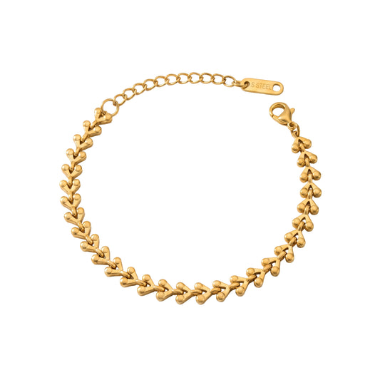 Heart-Link Bracelet | Stainless Steel