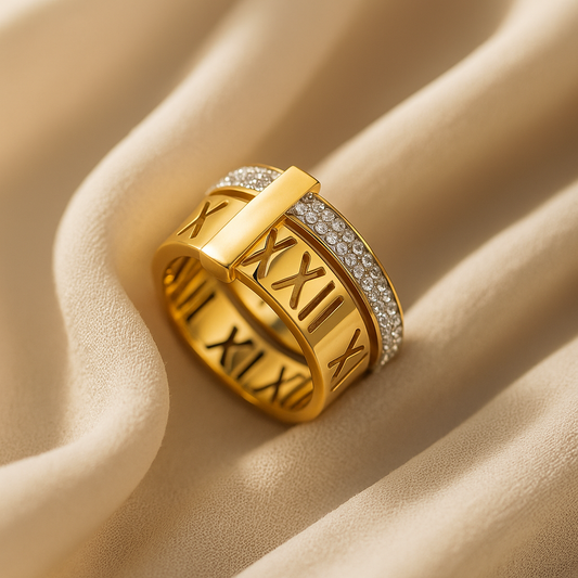 Premium Quality Roman stack stone ring