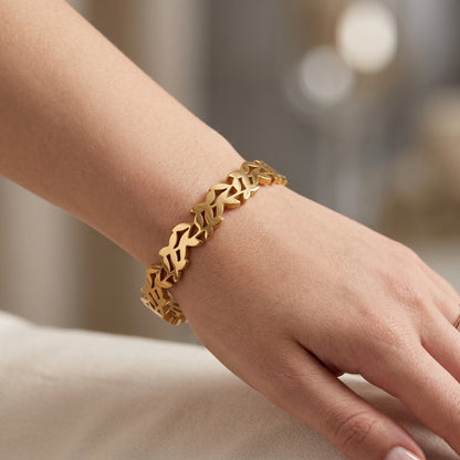 Golden Flower Bangle
