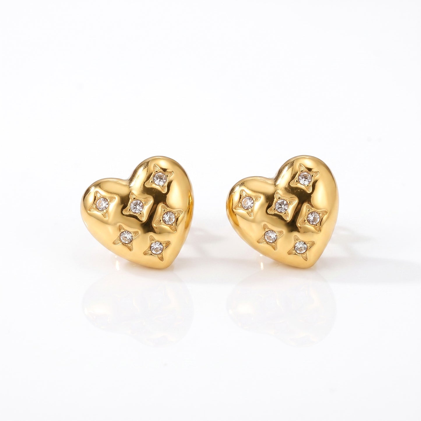 Star Kissed Heart Studs