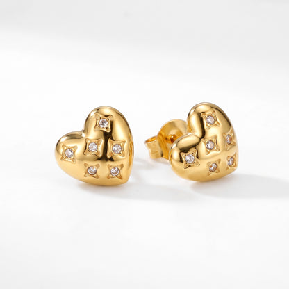 Star Kissed Heart Studs