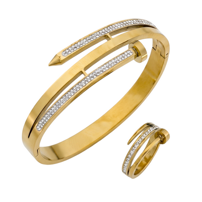 Diamond NAIL  BANGLE & RING