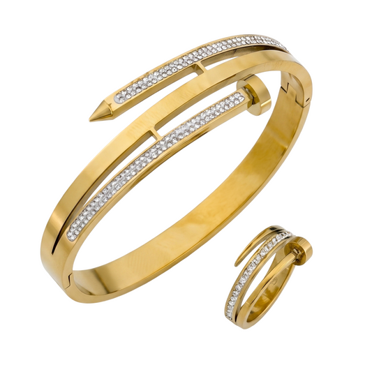 Diamond NAIL  BANGLE & RING