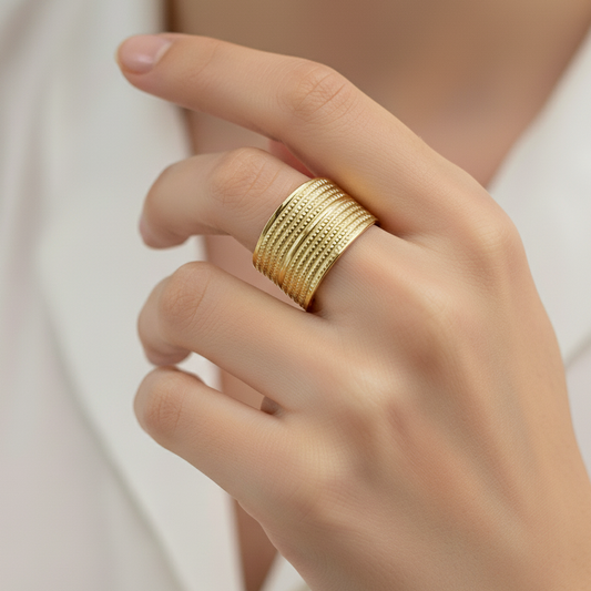 Wide Cuff Adjustable Ring