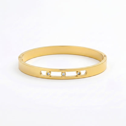 Triple Crystal Bar Bangle