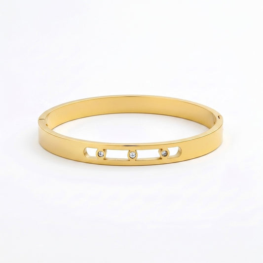 Triple Crystal Bar Bangle