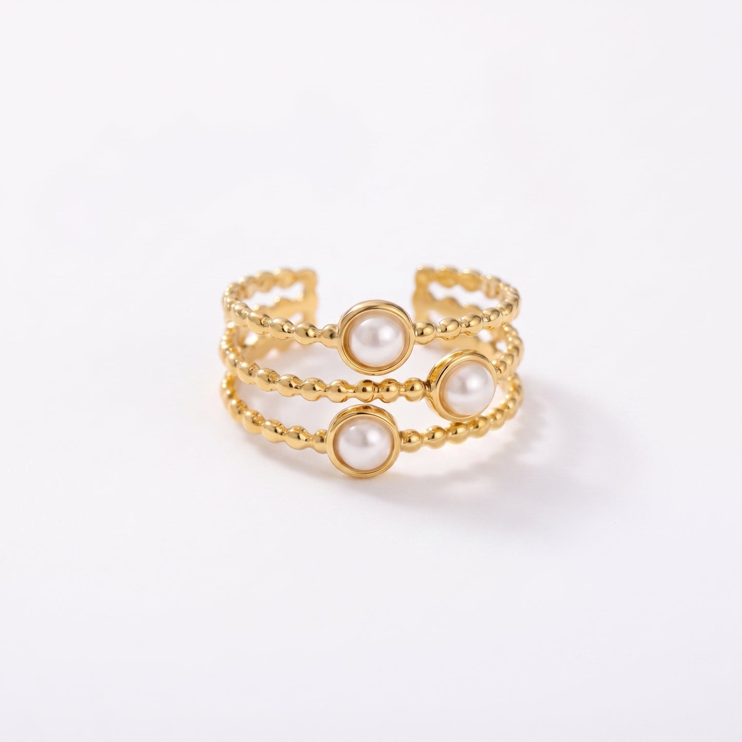 Camellia Pearl Ring - Adjustable