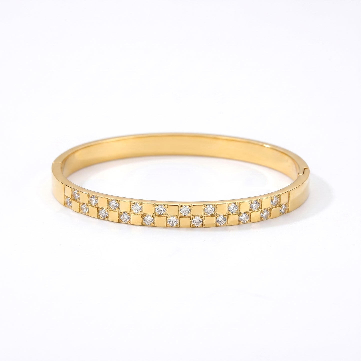 Luxury Square Rhinestone Bangles Bracelets