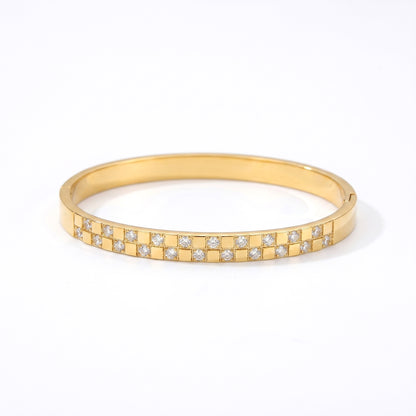 Luxury Square Rhinestone Bangles Bracelets