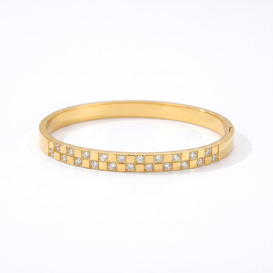 Luxury Square Rhinestone Bangles Bracelets